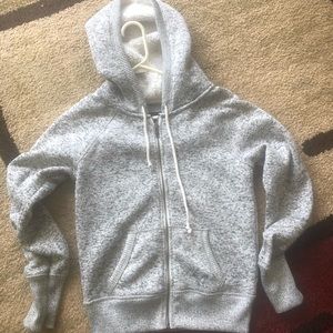 AMERICAN EAGLE hooded sweatshirt, women dappled gy